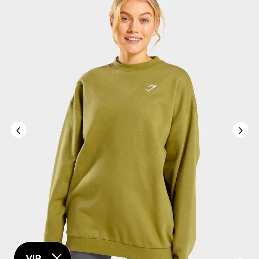 Gymshark training oversized sweatshirt. XS GUC Griffin green
